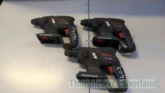 3 Bosch cordless breakers