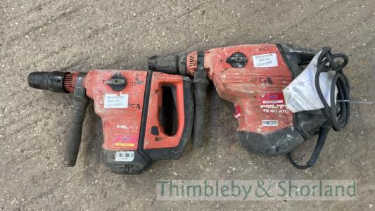 Hilti TE60 and TE80 breakers