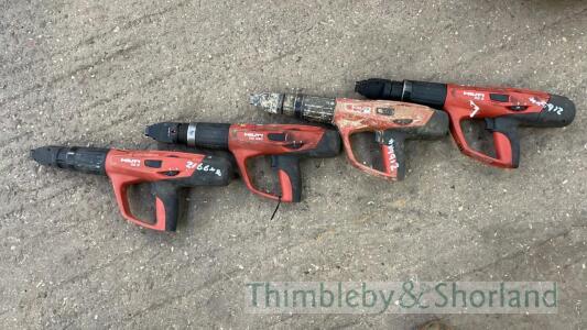 4 Hilti DX fixing guns