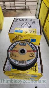 5 boxes of Klingspor grinding discs