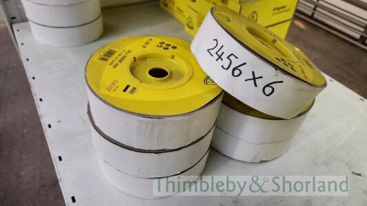 6 rolls of Klingspor sanding belts