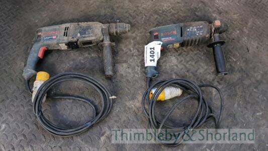 2 Bosch hammer drills