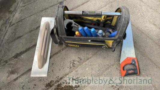 Stanley Fatmax tool bag and contents