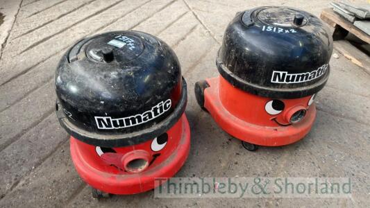 2 Numatic vacuums