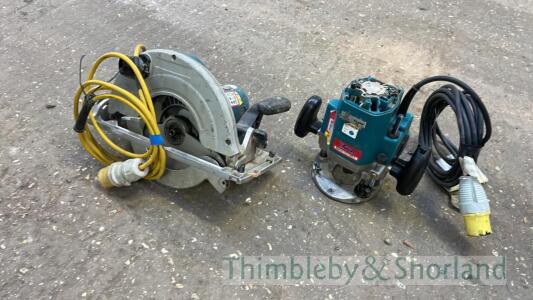 Makita circular saw and router