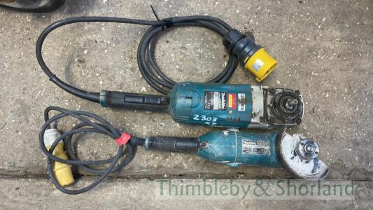 2 Makita angle grinders