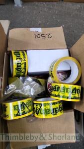 Box of various barrier tape