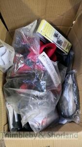 Box of various safety restraint items