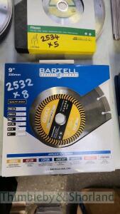 8 Bartell 230mm diamond discs