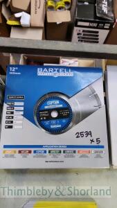 5 Bartell 300mm diamond discs