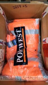 5 orange hi viz coats - XXL