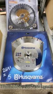 5 Husqvarna 300mm diamond blades