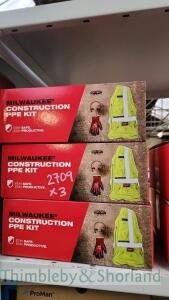 3 Milwaukee construction PPE kits