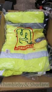 3 yellow hi viz coats - M