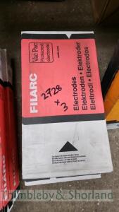 3 boxes of Filarc welding electrodes