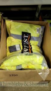 6 yellow hi viz coats - XXL