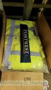 5 yellow hi viz coats - M