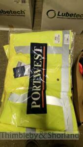 5 yellow hi viz coats (3x L, 2x XL)