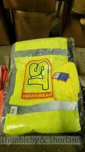 3 yellow hi viz coats - M