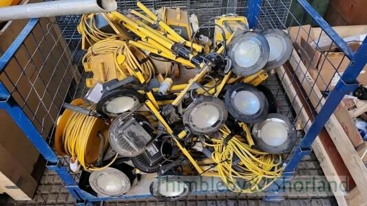 Stillage of transformers and 110v work lights