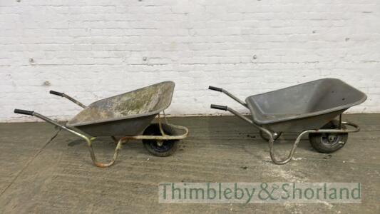 2 wheelbarrows