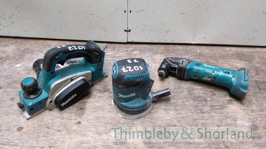 3 Makita cordless tools A950725, A950739, A930936