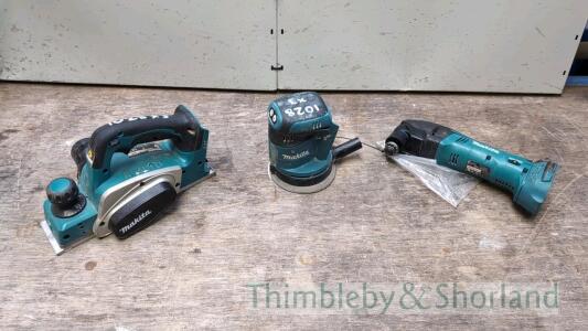 3 Makita cordless tools A950729, A950738, A950922