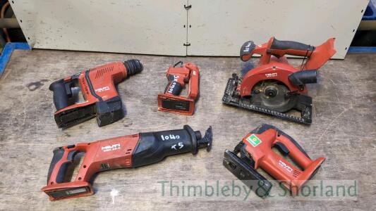 5 Hilti cordless tools