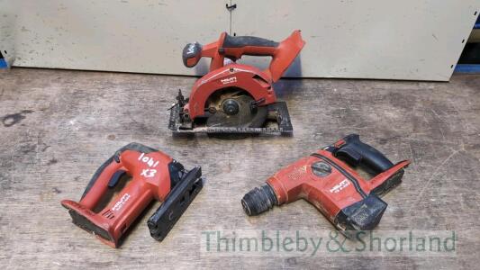 3 Hilti cordless tools A950878, A950861, A951124