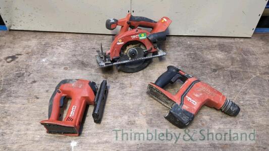 3 Hilti cordless tools A950868, A957383, A950897