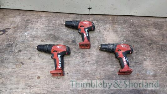 3 Hilti cordless tools A957382, A957383, A957371