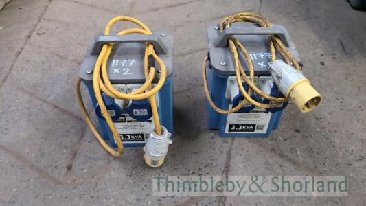 2 no 240v transfomers