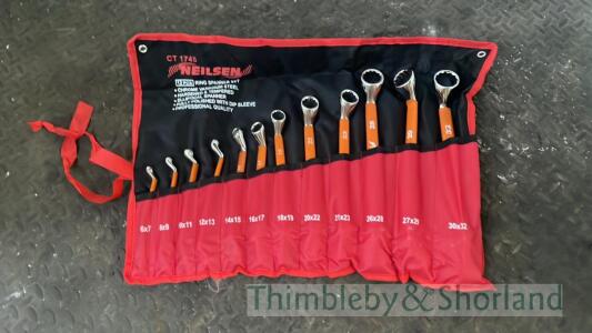 12pc ring spanner set