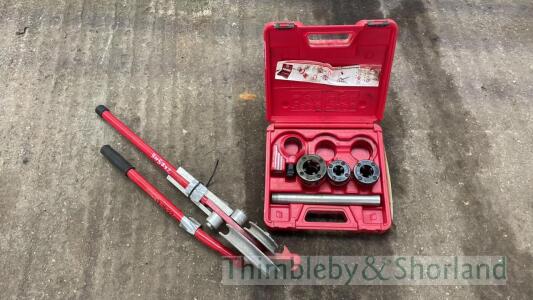 Rothenberger pipe bender and threading kit