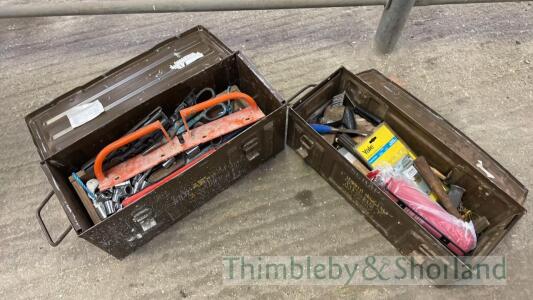 2 crates of various tools