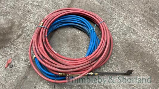 Oxyacetylene cutting torch & hoses, 10m