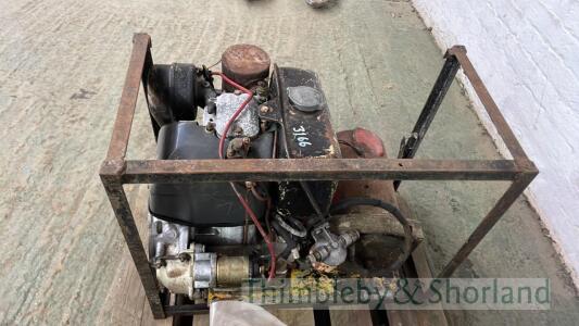 Diesel engine with alternator