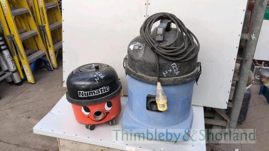 2 Numatic vacuums