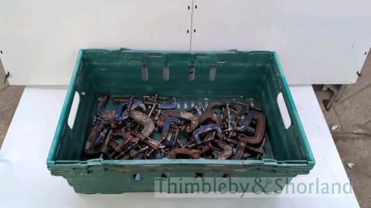 Tray of clamps