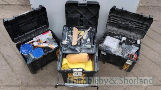 3 tool boxes and contents