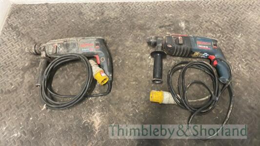 2 Bosch hammer drills 110v