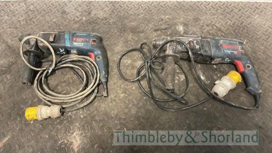 2 Bosch hammer drills 110v