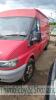 FORD TRANSIT 350 LWB TD - KD52 GZC Date of registration: 13.11.2002 2402cc, diesel, 5 speed manual, red Odometer reading at last MOT: 163,539 miles MOT expiry date: 14.10.2020 No key, V5 available - 3