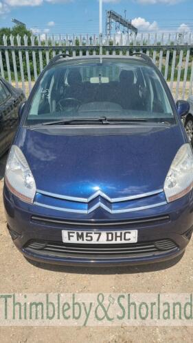 CITROEN C4 PICASSO VTR PLUS HDI A - FM57 DHC Date of registration: 11.02.2008 1560cc, diesel, 6 speed auto, blue Odometer reading at last MOT: 109,522 miles MOT expiry date: 24.01.2021 No key, V5 available