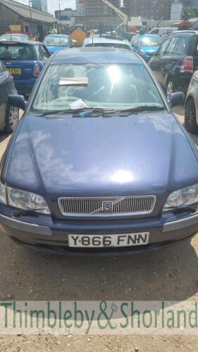 VOLVO V40 I - Y866 FNN Date of registration: 28.04.2001 1588cc, petrol, 5 speed manual, blue Odometer reading at last MOT: 87,177 miles MOT expiry date: 26.01.2021 No key, V5 available Broken window