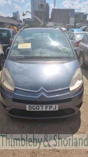 CITROEN C4 PICASSO VTR PLUS HDI A - DG07 FPJ Date of registration: 30.03.2007 1560cc, diesel, 6 speed auto, grey Odometer reading at last MOT: 110,796 miles MOT expiry date: 21.01.2021 No key, V5 available This vehicle was the subject of a Category D i