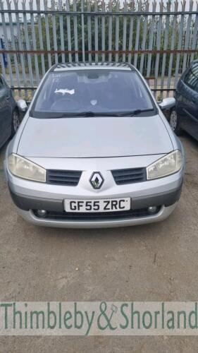 RENAULT MEGANE DYNAMIQUE DC185 E4 - GF55 ZRC Date of registration: 09.01.2006 1461cc, diesel, 5 speed manual, silver Odometer reading at last MOT: 103,415 miles MOT expiry date: 20.01.2021 No key, V5 available