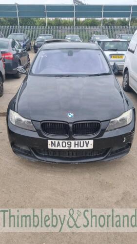 BMW 320D SE - NA09 HUV Date of registration: 23.03.2009 1995cc, diesel, 6 speed manual, black Odometer reading at last MOT: 139,740 miles MOT expiry date: 15.02.2022 No key, V5 available Broken window