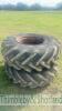 Pair of 8 stud wheels and tyres - 3
