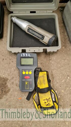 2 Kolectric concrete micro covermeter 8020 and concrete rebound test hammers